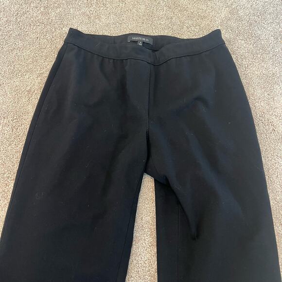 Lafayette 148 New York Women's Black Pull On Straight Leg Trouser Pant Size S - Picture 4 of 11